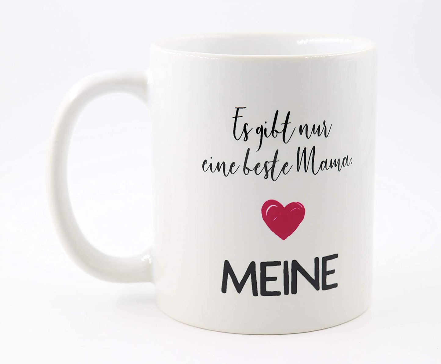 PICSonPAPER Tasse mit Spruch Es gibt nur eine Beste Mama: Meine, Muttertagsgeschenk, Kaffeetasse, Keramiktasse, Tasse mit Spruch, Tasse Mama, (Beste Mama)
