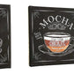 PICSonPAPER Leinwandbilder 3er-Set Kaffee, je 30 cm x 30 cm, Dekoration, Kunstdruck, Wandbild, Geschenk, Leinwand Küche, 3 Teile je 30 x 30