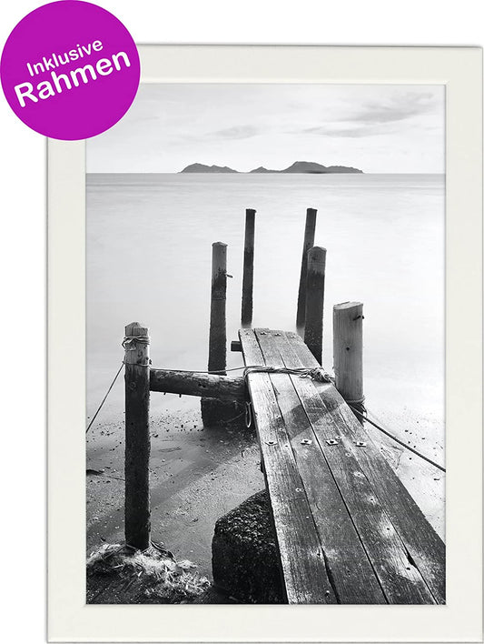 PICSonPAPER Kunstdruck Steg, ungerahmt Din A4, Geschenk, Poster, Geschenkidee, Geburtstagsgeschenk, Wandbild, Dekoration