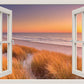 PICSonPAPER Leinwandbild Fenster zum Sonnenuntergang Nordsee, 40 cm x 30 cm, Dekoration, Kunstdruck, Wandbild, Geschenk, Leinwand Natur, Meer, Strand