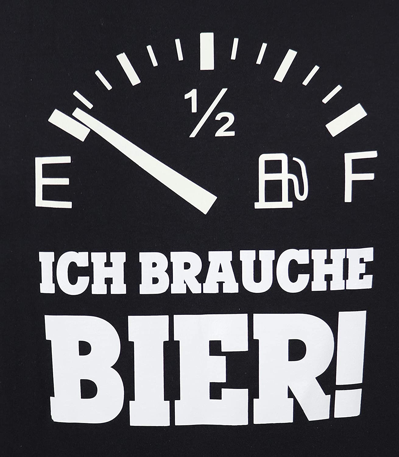T-Shirt Bier-Tank leer, Ich Brauche Bier!, Funshirt, Trinken, Geschenk, Urlaub, Party (Brauche Bier, L)