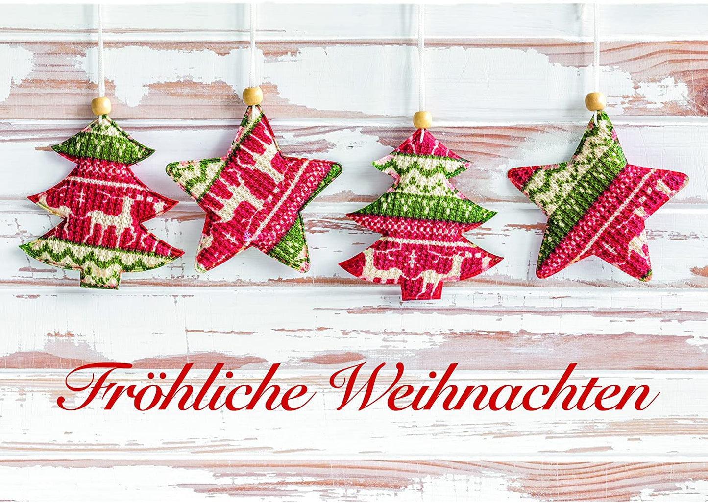 Weihnachtskarten-Set mit 20 Stück Weihnachtspostkarten, 4 Motive jeweils 5 Postkarten, Weihnachten - Set mit weihnachtliche Karten, Weihnachtspostkarten