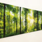PICSonPAPER Leinwandbild Panorama Wald, 90 cm x 30 cm, Dekoration, Kunstdruck, Wandbild, Geschenk, Leinwand Natur (Wald)