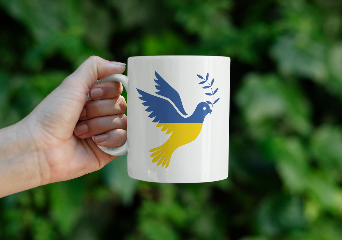 Tasse Ukraine Flagge Friedenstaube, Frieden für Ukraine Kaffeetasse