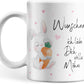 Tasse personalisiert mit Namen, Wunschname ich liebe dich volle Möhre, Ostergeschenk für Männer und Frauen